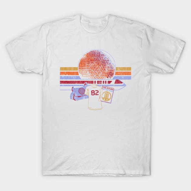 Spaceship Earth Monorail Design T-Shirt by retrocot